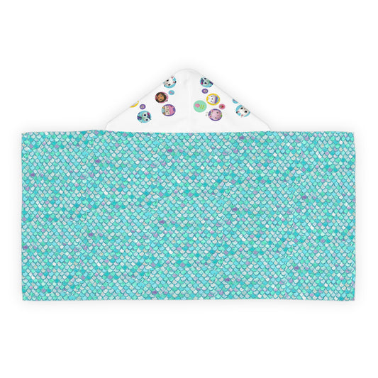 Mermaid Youth Hooded Towel with Fun Characters - Perfect for Bathing, Swimming, Beach Days, Gift for Kids, Colorful Kid's Towel, Fun Bathing [...]