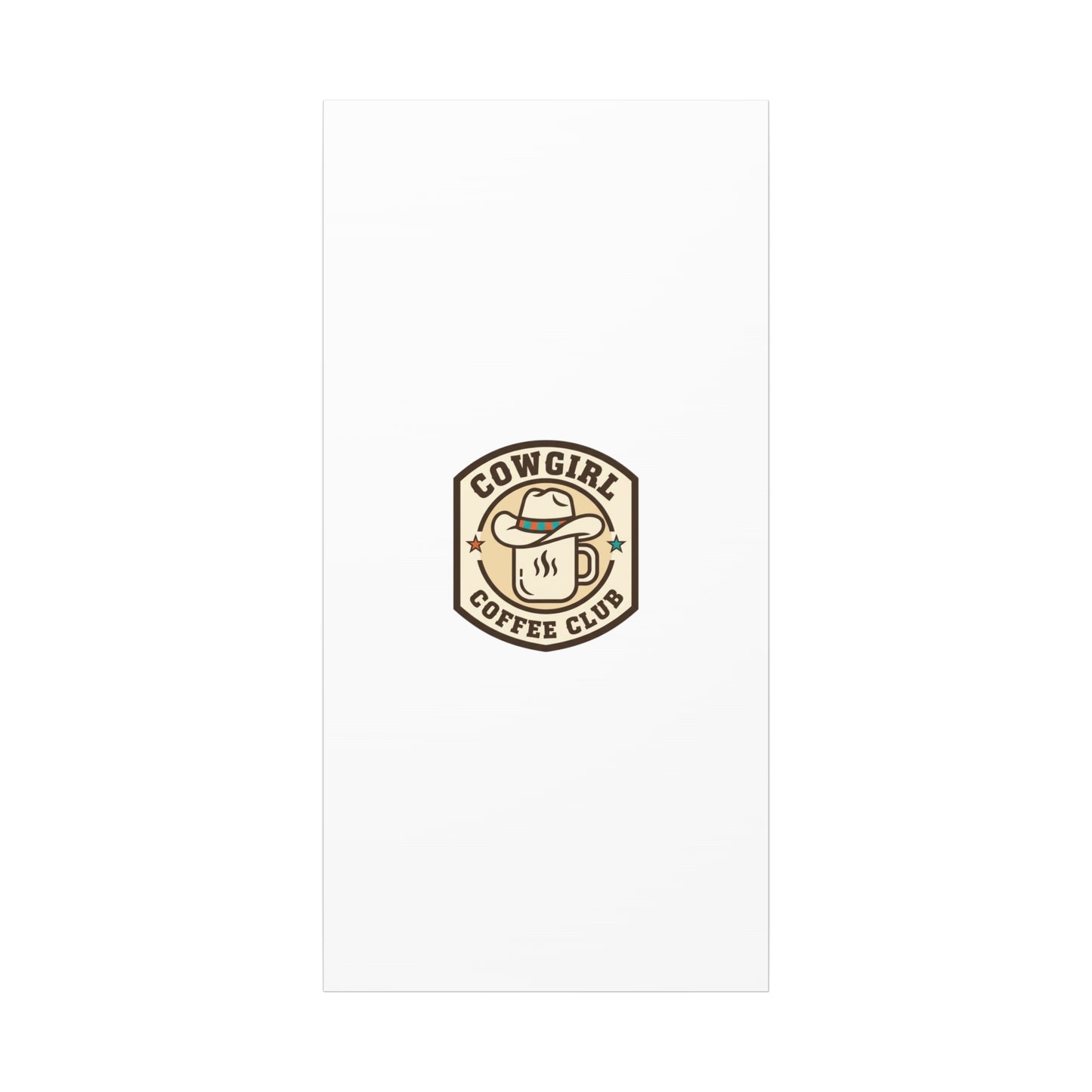 Cowgirl Coffee Club Canvas | Western Badge Typography, Rustic Emblem