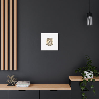 Cowgirl Coffee Club Canvas | Western Badge Typography, Rustic Emblem
