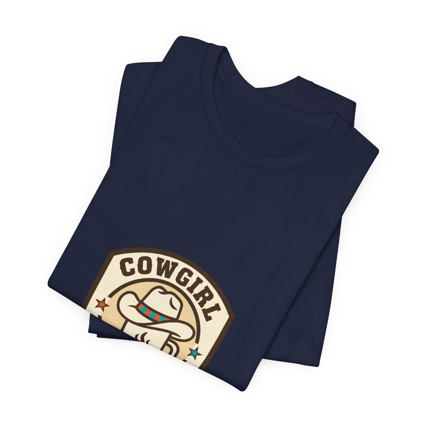 Cowgirl Coffee Club Tee | Western Badge Typography, Rustic Collegiate Shirt