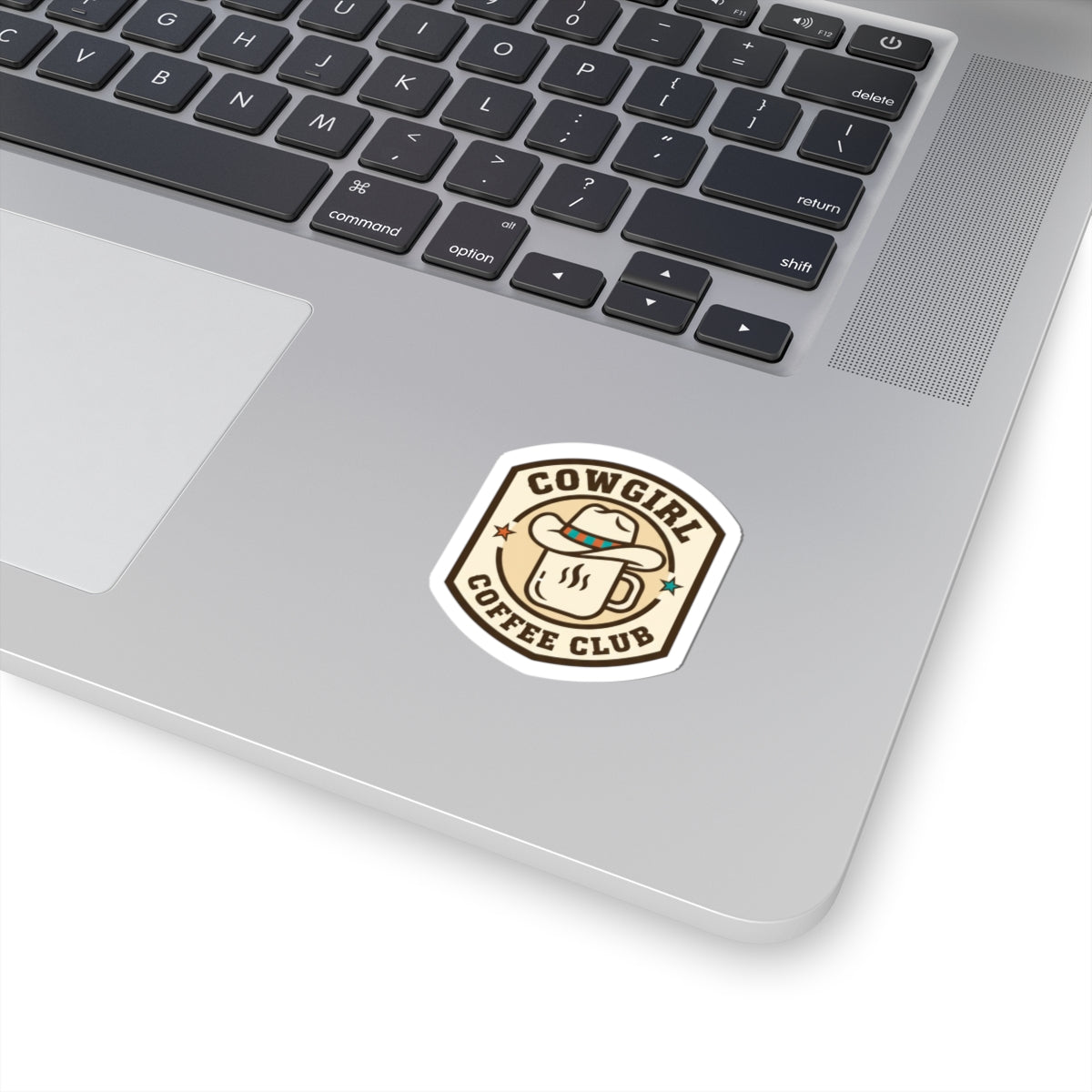 Cowgirl Coffee Club Kiss-Cut Stickers | Western Badge Typography