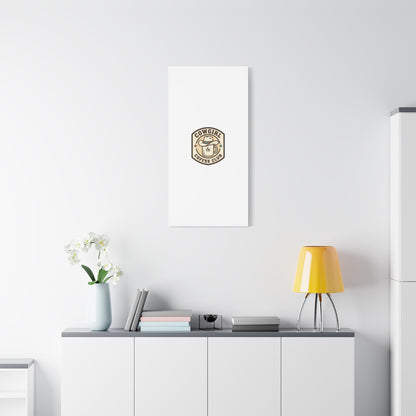 Cowgirl Coffee Club Canvas | Western Badge Typography, Rustic Emblem