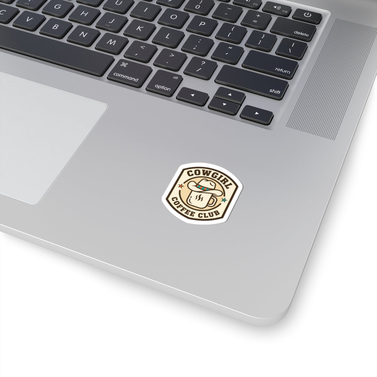 Cowgirl Coffee Club Kiss-Cut Stickers | Western Badge Typography