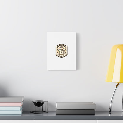 Cowgirl Coffee Club Canvas | Western Badge Typography, Rustic Emblem