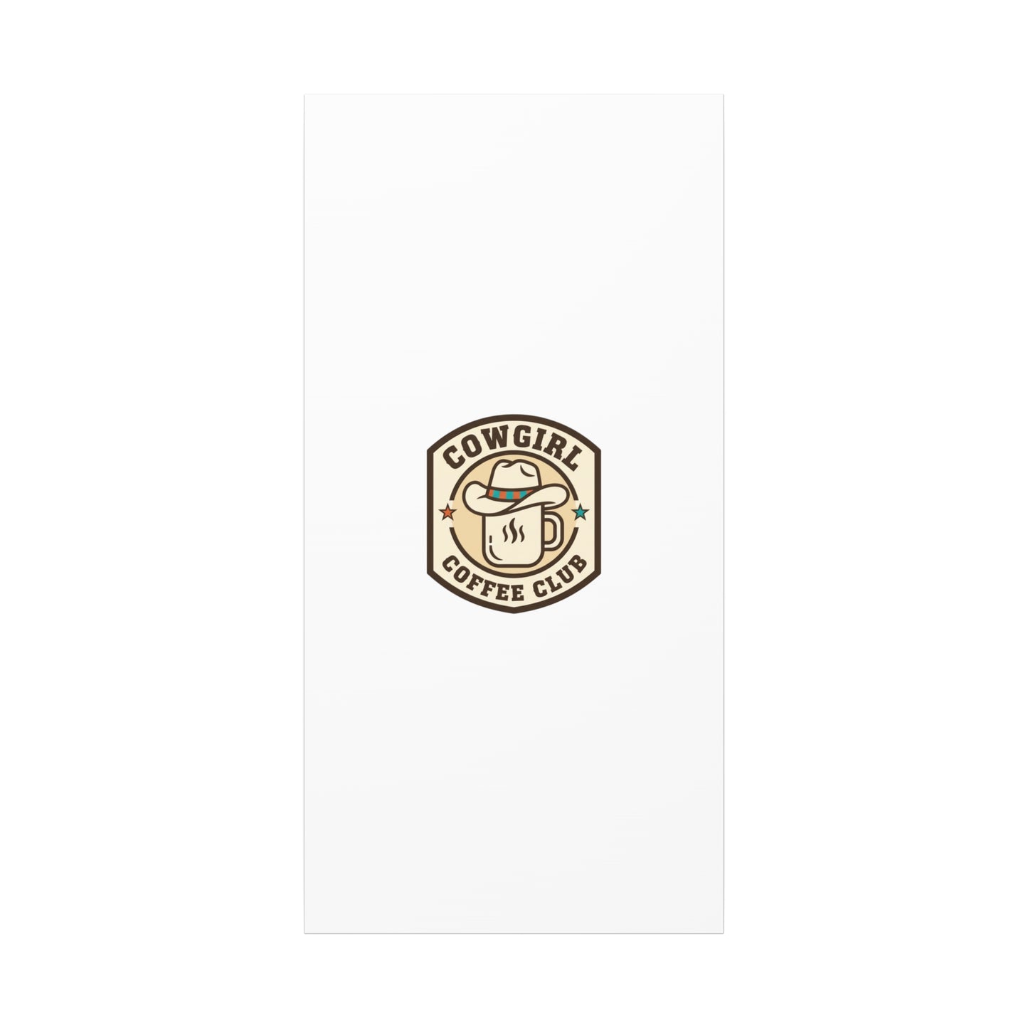 Cowgirl Coffee Club Canvas | Western Badge Typography, Rustic Emblem