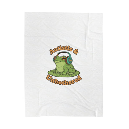 Autistic & Unbothered Frog Blanket | autism meme, neurodiversity pride