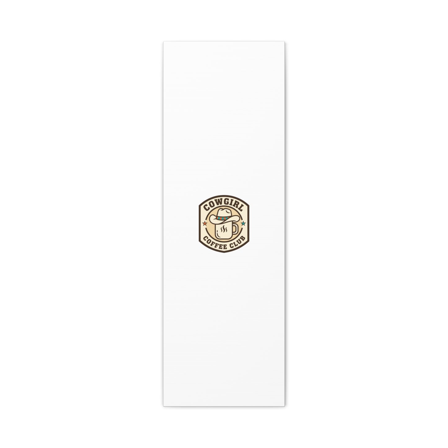 Cowgirl Coffee Club Canvas | Western Badge Typography, Rustic Emblem