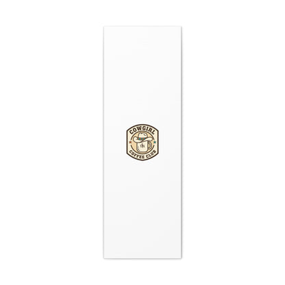 Cowgirl Coffee Club Canvas | Western Badge Typography, Rustic Emblem