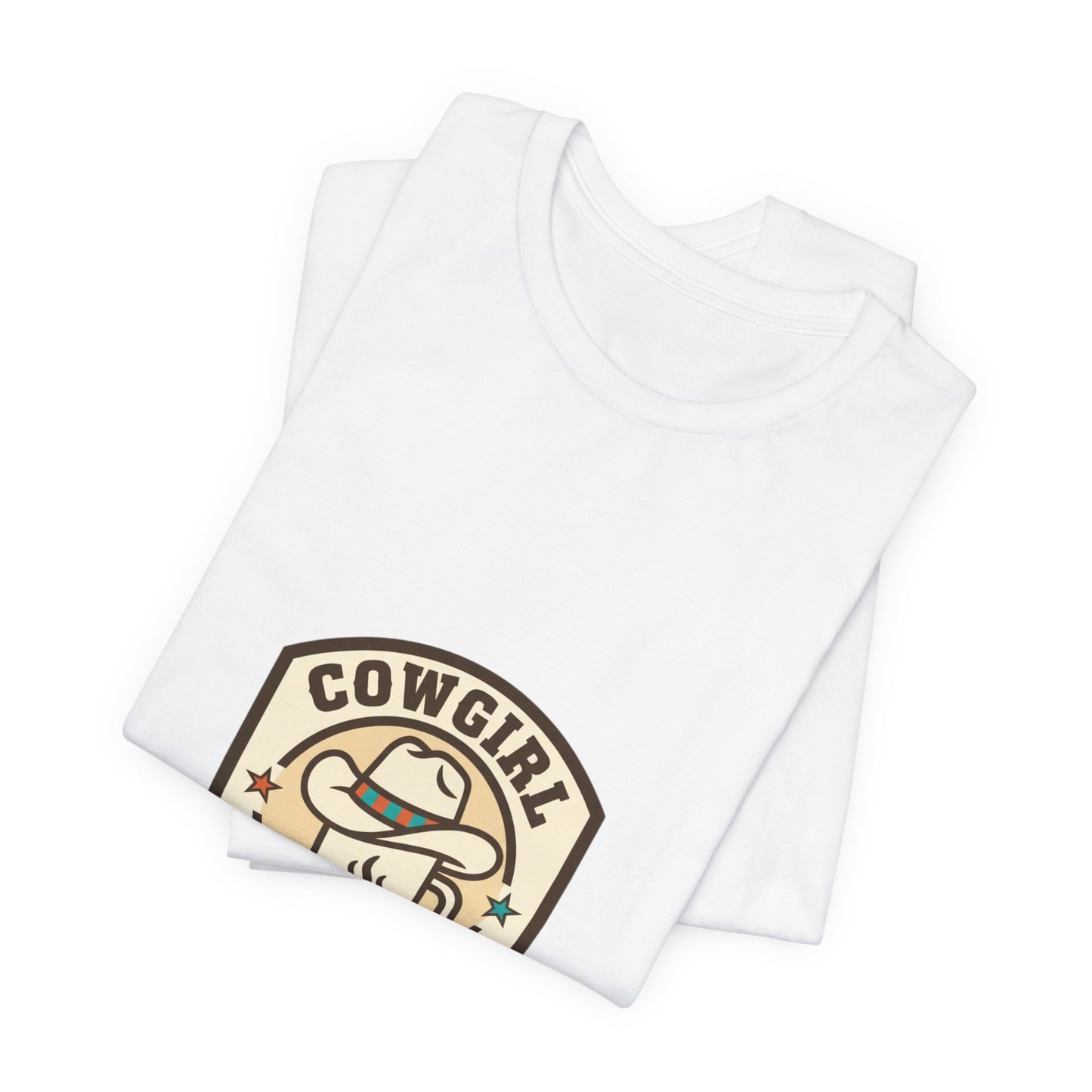 Cowgirl Coffee Club Tee | Western Badge Typography, Rustic Collegiate Shirt