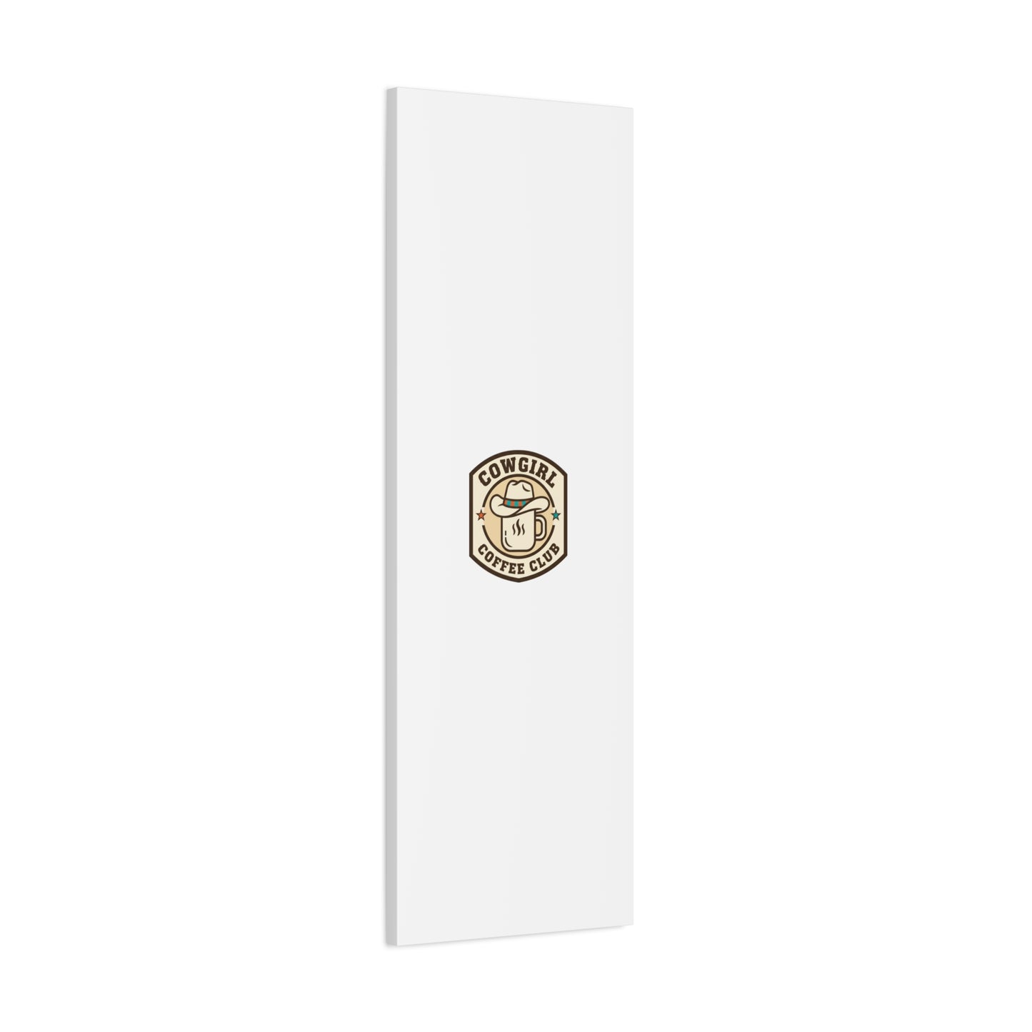 Cowgirl Coffee Club Canvas | Western Badge Typography, Rustic Emblem