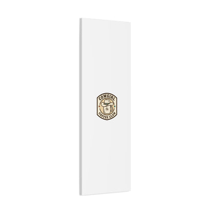 Cowgirl Coffee Club Canvas | Western Badge Typography, Rustic Emblem