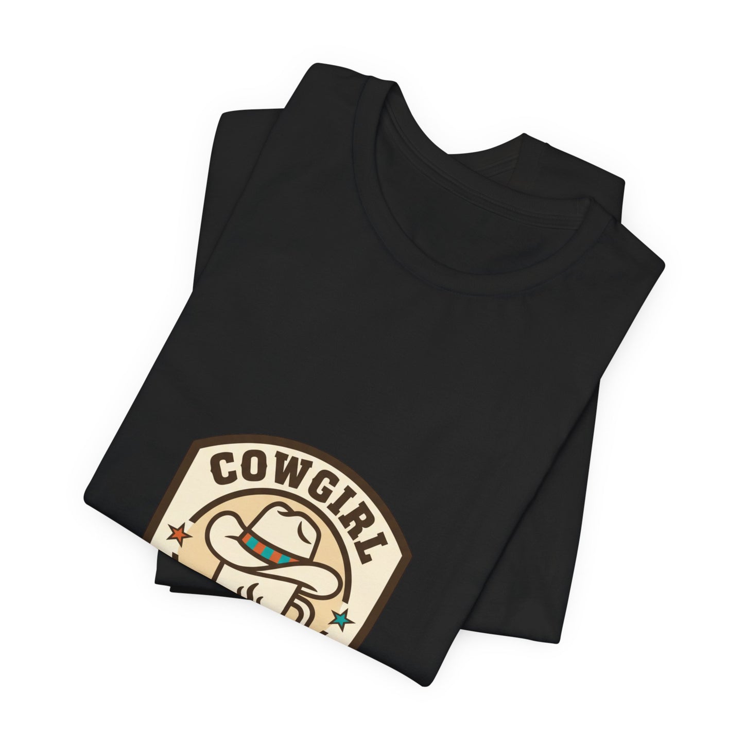 Cowgirl Coffee Club Tee | Western Badge Typography, Rustic Collegiate Shirt