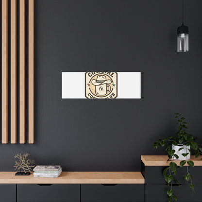 Cowgirl Coffee Club Canvas | Western Badge Typography, Rustic Emblem