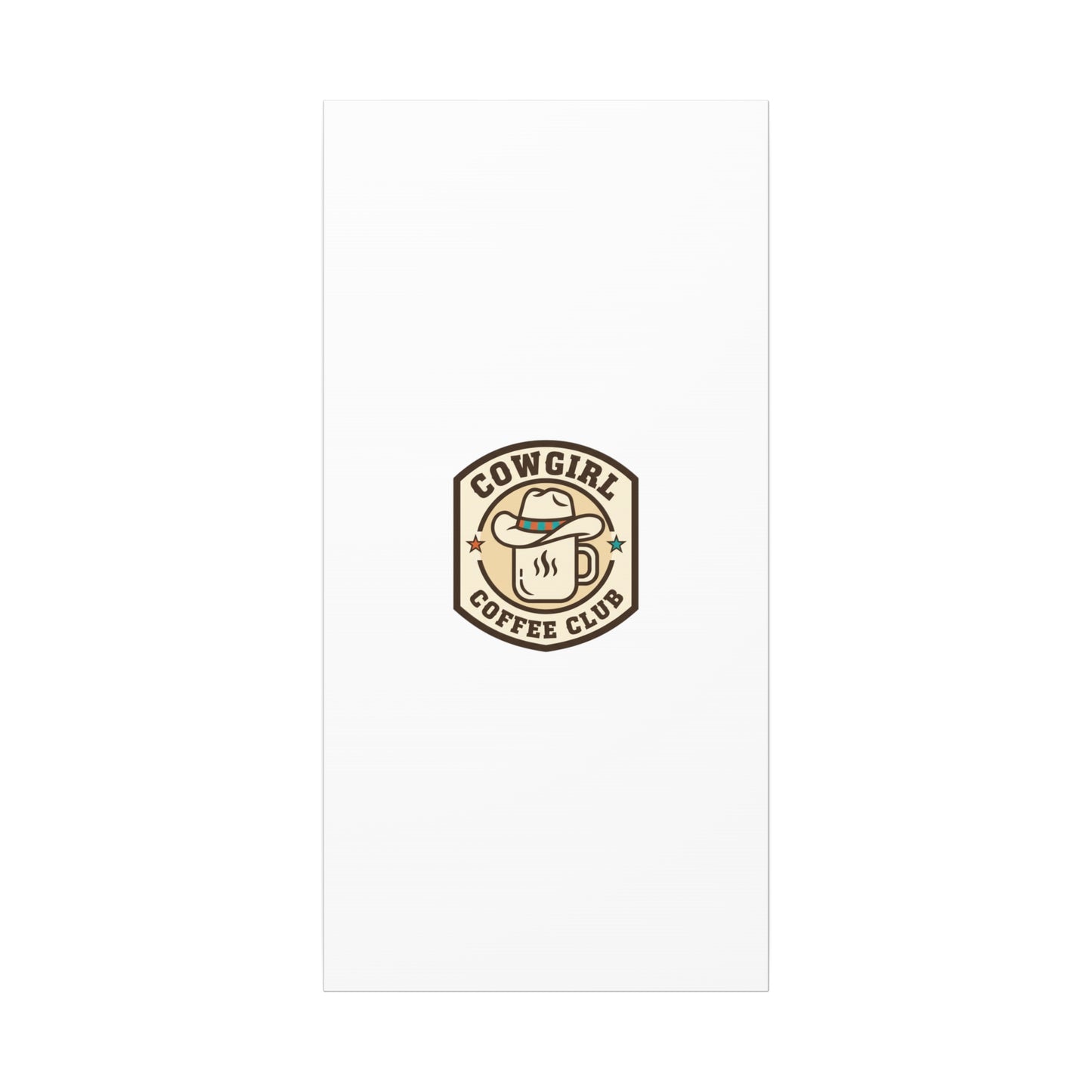 Cowgirl Coffee Club Canvas | Western Badge Typography, Rustic Emblem