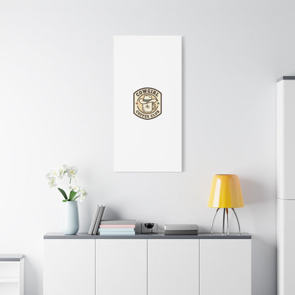 Cowgirl Coffee Club Canvas | Western Badge Typography, Rustic Emblem