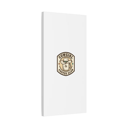 Cowgirl Coffee Club Canvas | Western Badge Typography, Rustic Emblem
