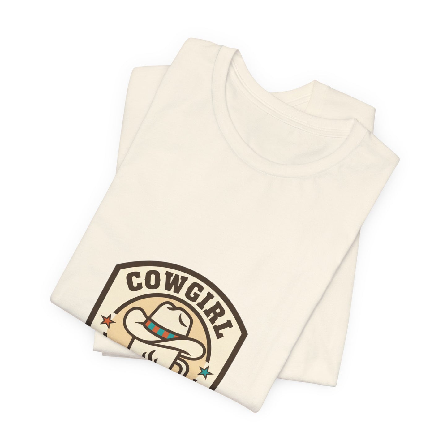Cowgirl Coffee Club Tee | Western Badge Typography, Rustic Collegiate Shirt