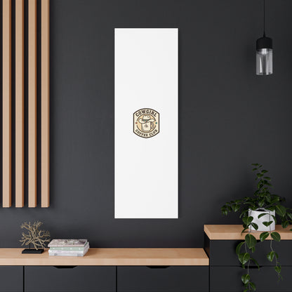 Cowgirl Coffee Club Canvas | Western Badge Typography, Rustic Emblem