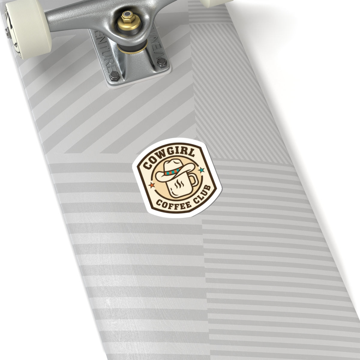 Cowgirl Coffee Club Kiss-Cut Stickers | Western Badge Typography