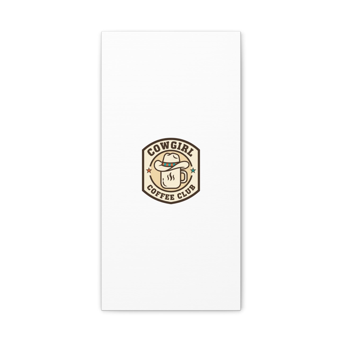 Cowgirl Coffee Club Canvas | Western Badge Typography, Rustic Emblem