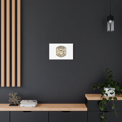 Cowgirl Coffee Club Canvas | Western Badge Typography, Rustic Emblem