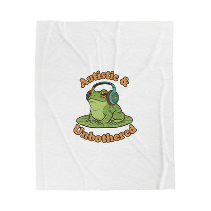 Autistic & Unbothered Frog Blanket | autism meme, neurodiversity pride