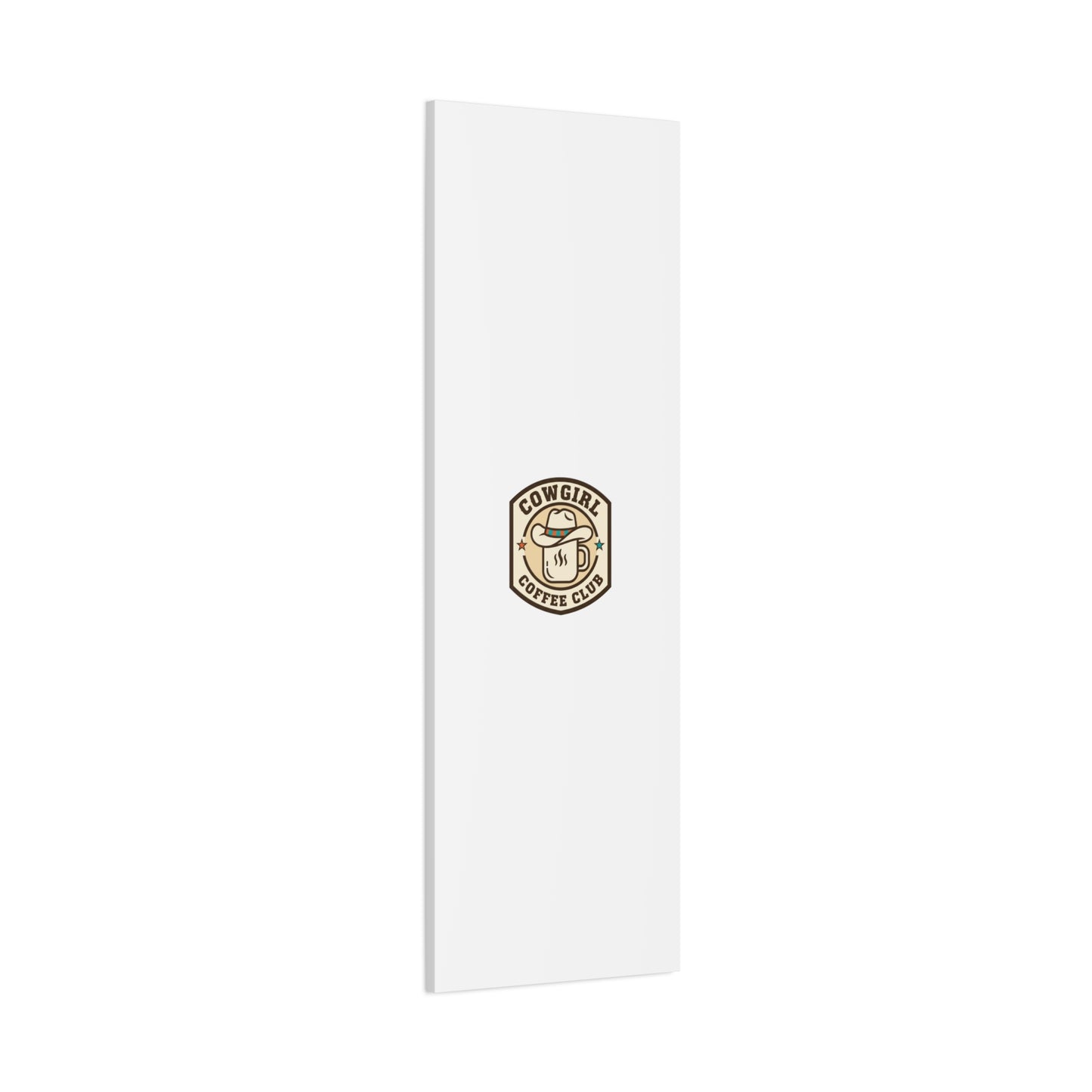 Cowgirl Coffee Club Canvas | Western Badge Typography, Rustic Emblem