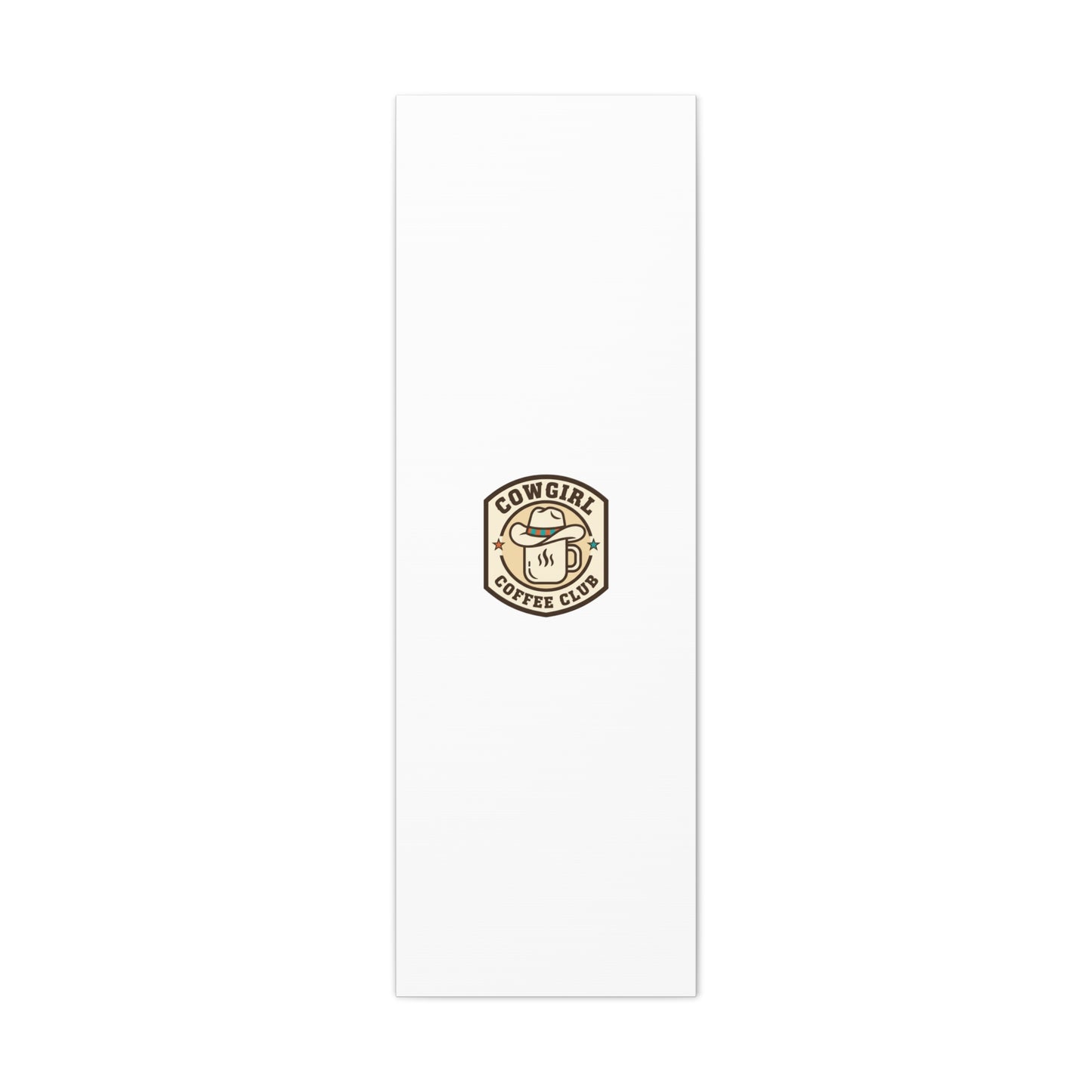 Cowgirl Coffee Club Canvas | Western Badge Typography, Rustic Emblem