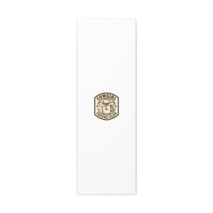 Cowgirl Coffee Club Canvas | Western Badge Typography, Rustic Emblem