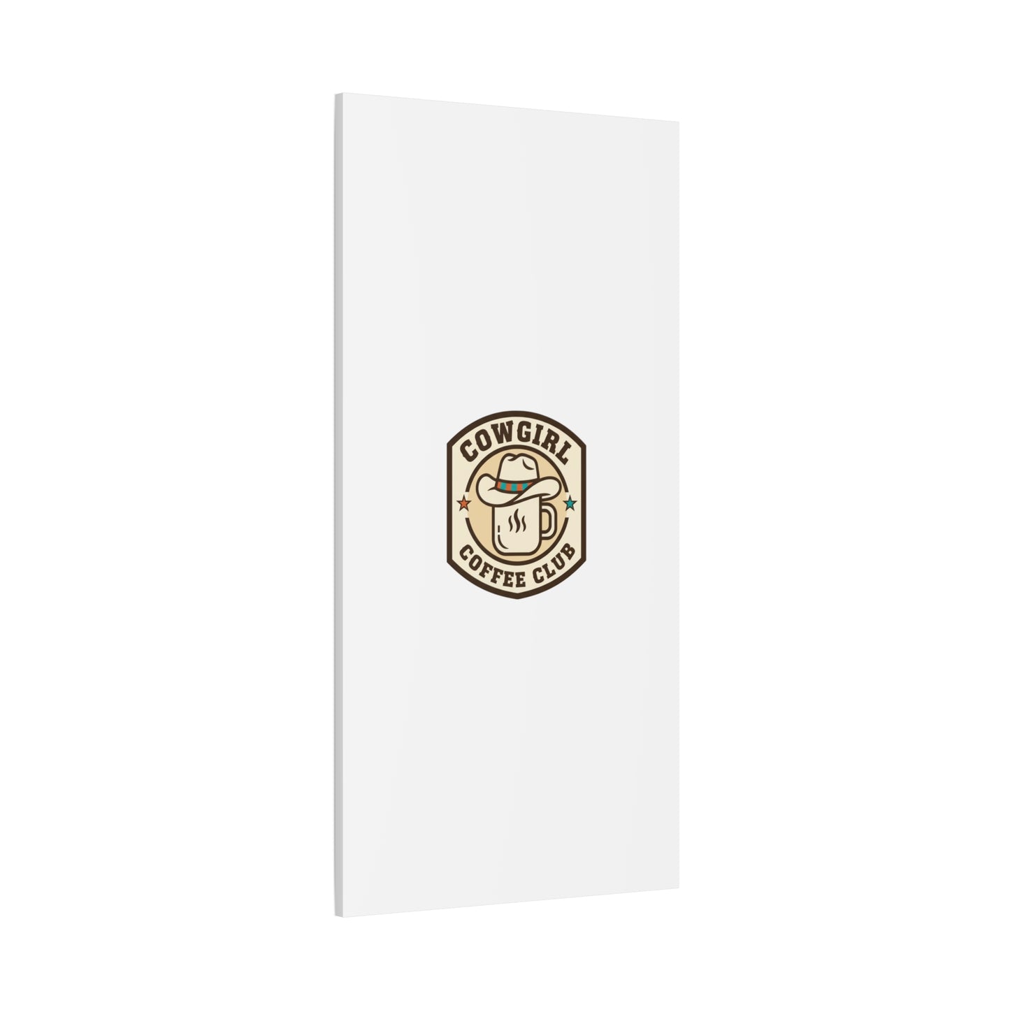 Cowgirl Coffee Club Canvas | Western Badge Typography, Rustic Emblem