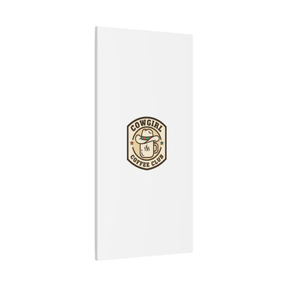 Cowgirl Coffee Club Canvas | Western Badge Typography, Rustic Emblem