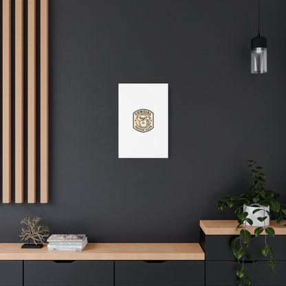 Cowgirl Coffee Club Canvas | Western Badge Typography, Rustic Emblem