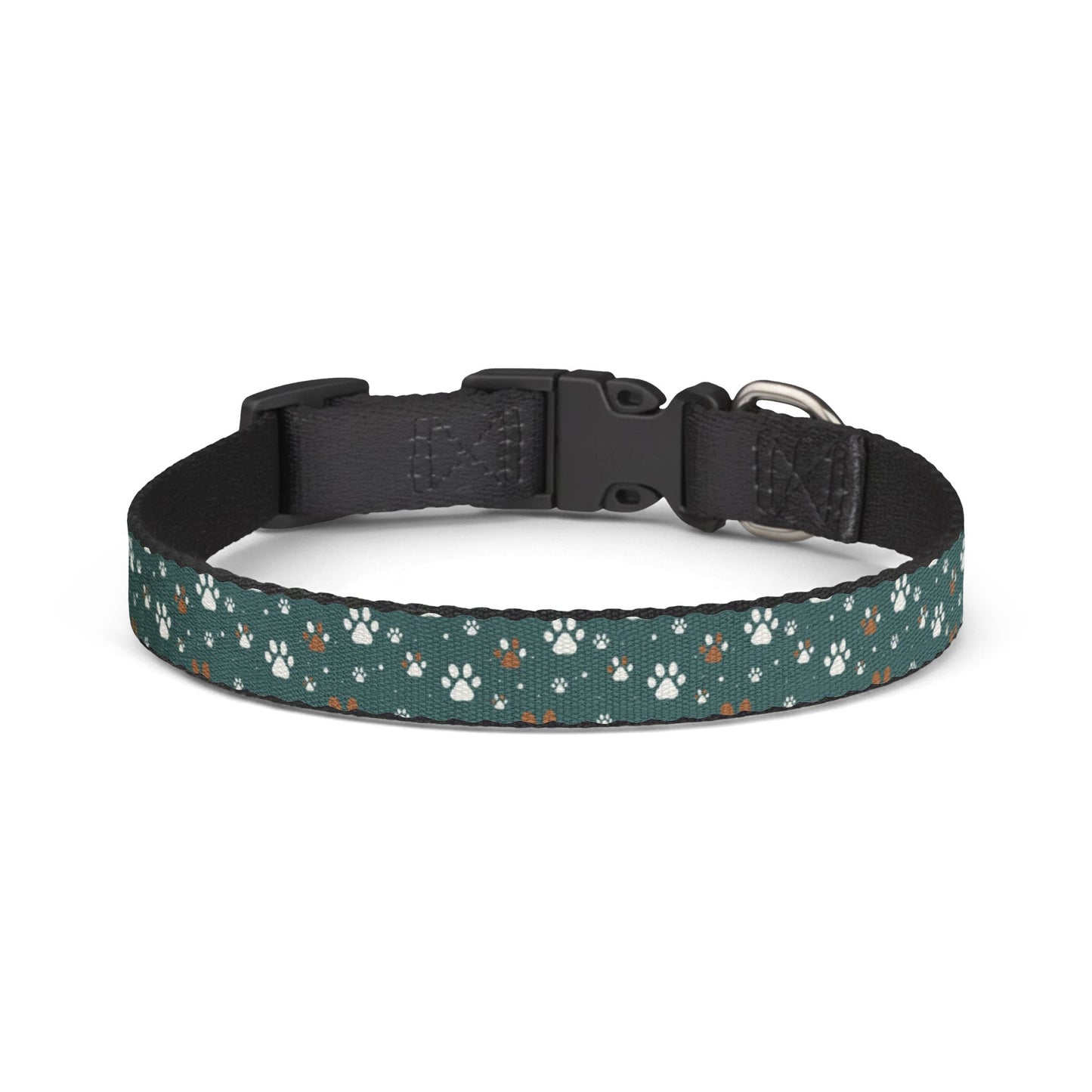 Pet Collar — Teal Paw Print Clip-On Collar