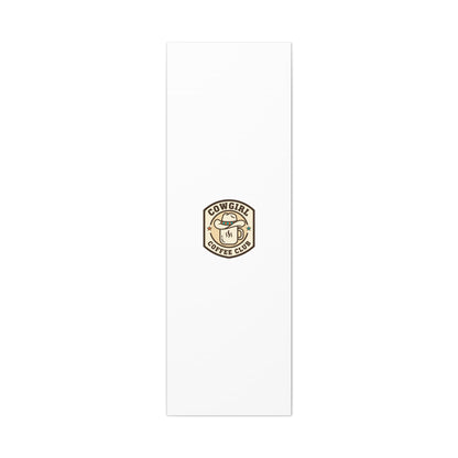 Cowgirl Coffee Club Canvas | Western Badge Typography, Rustic Emblem