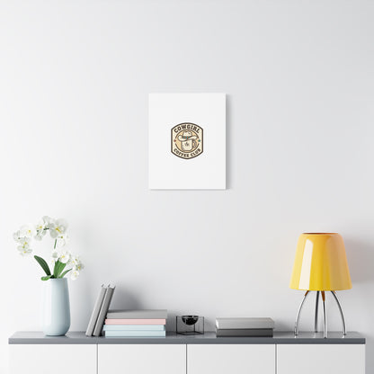 Cowgirl Coffee Club Canvas | Western Badge Typography, Rustic Emblem