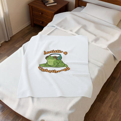 Autistic & Unbothered Frog Blanket | autism meme, neurodiversity pride