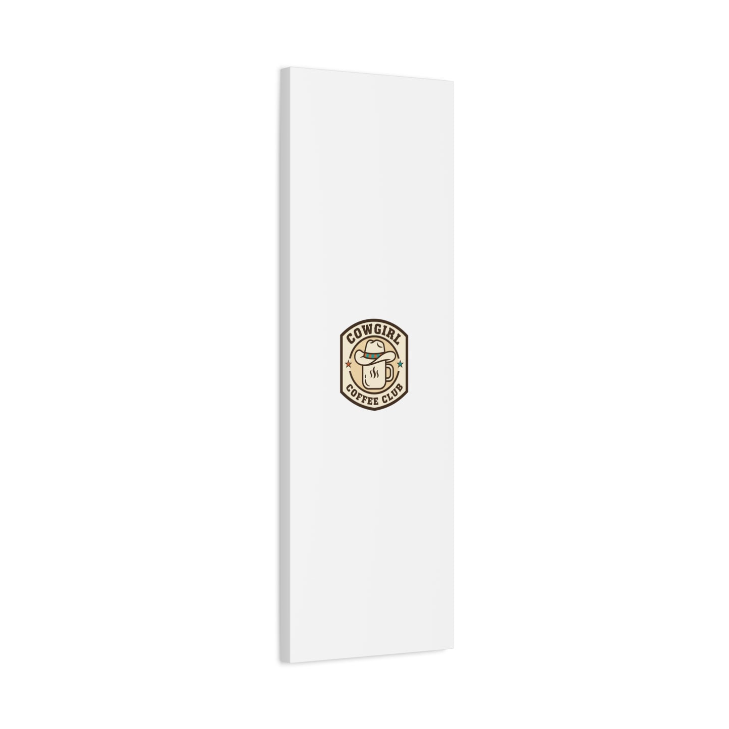 Cowgirl Coffee Club Canvas | Western Badge Typography, Rustic Emblem